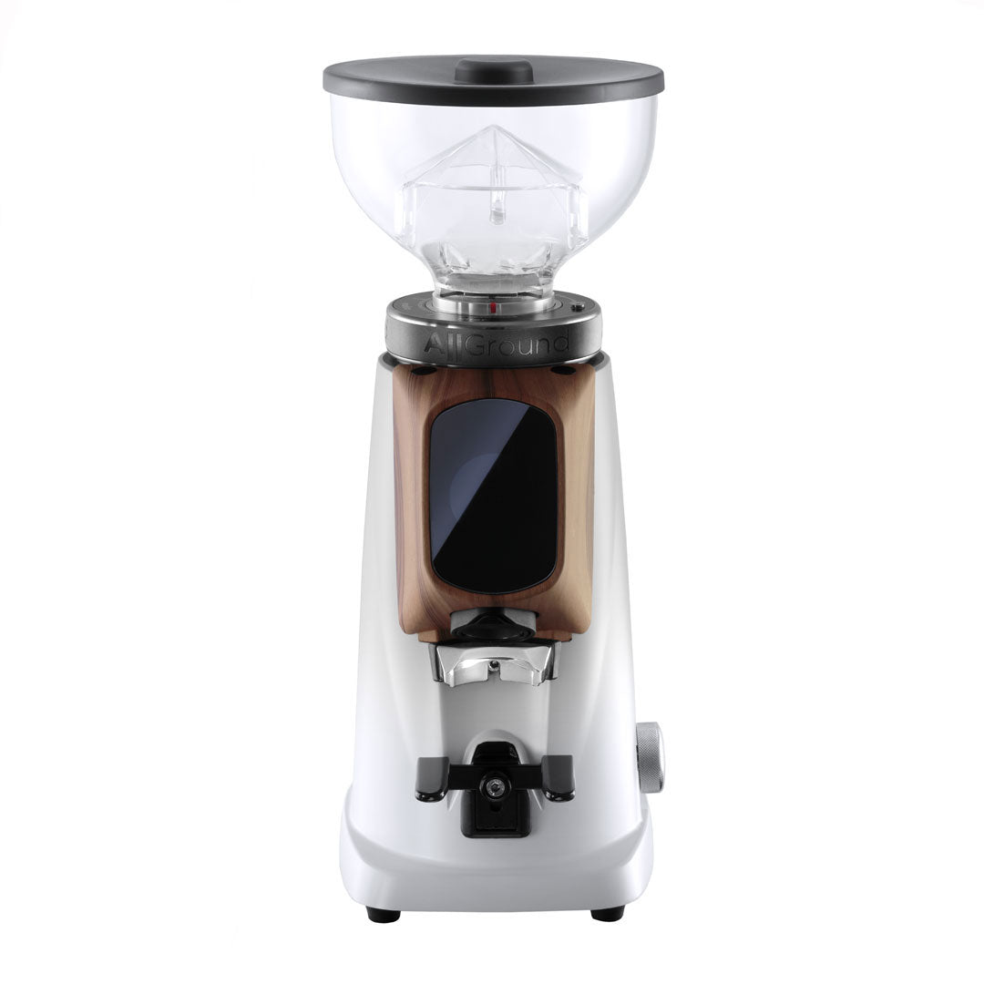 Fiorenzato AllGround All Purpose Home Coffee Grinder - White w/ Walnut