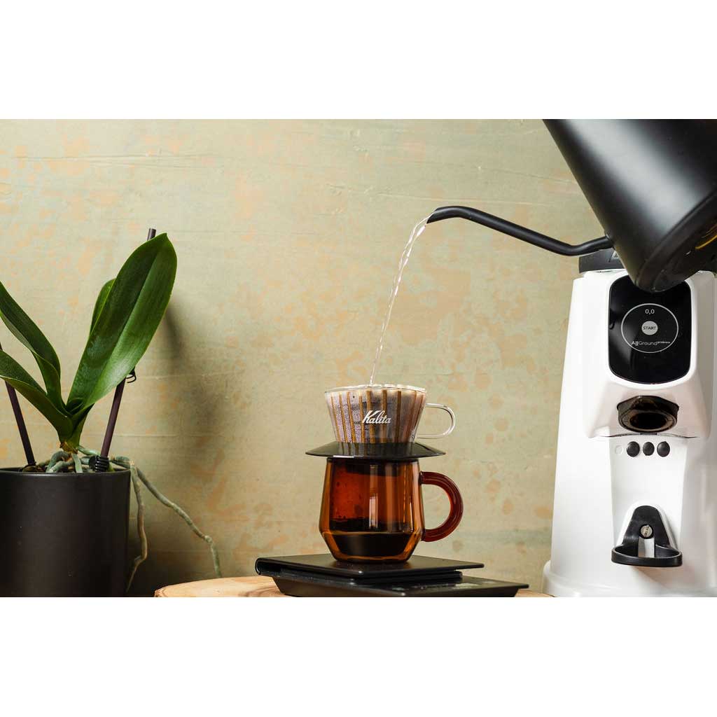 Fiorenzato AllGround ProBrew Filter Coffee Grinder - Chrome w/ Black