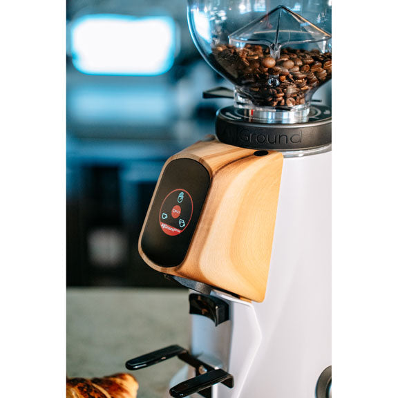 Fiorenzato AllGround Sense All Purpose Home Coffee Grinder - White w/ Wood